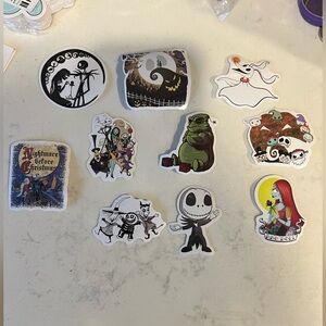 10 Nightmare Before Christmas Stickers Sally Jack Skellington Oogie Boogie
